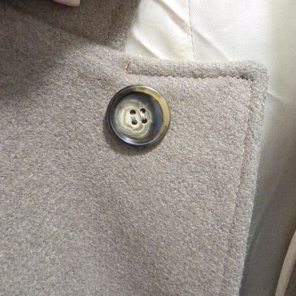 Vintage Wool Campus Trench Coat Lined Button Up Belt Brown Men's Sz 40 Made USA - Picture 12 of 16